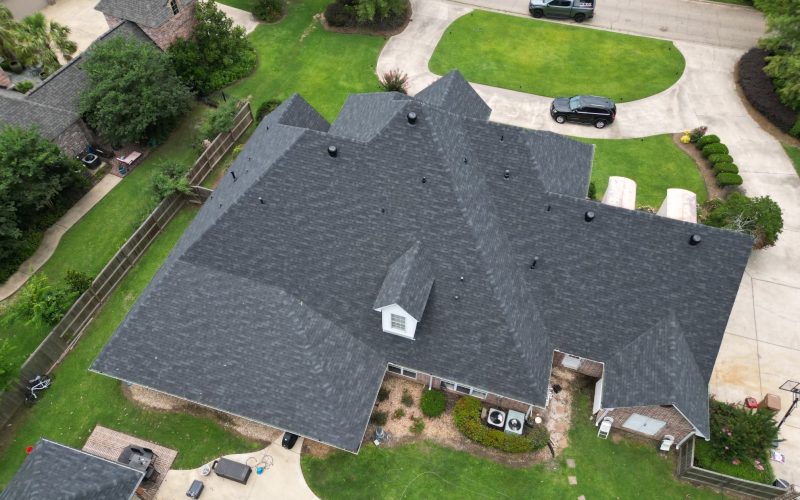 Completed residential roofing project